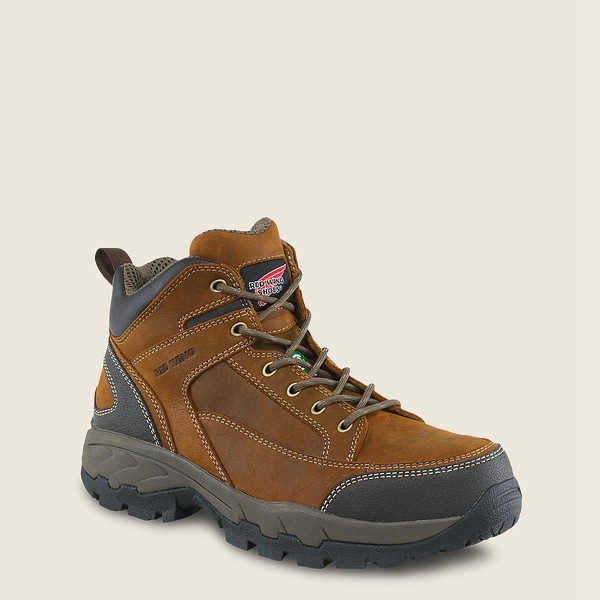 Botas Red Wing Hiking Hombre Marrom - Truhiker - 5-Inch Csa Safety Toe - 192-WTFZES